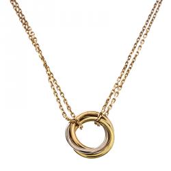 Pre Owned Cartier Sweet Trinity 18k Three Tone Gold Necklace
