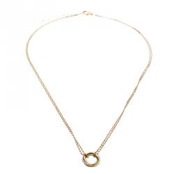 Pre Owned Cartier Sweet Trinity 18k Three Tone Gold Necklace