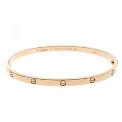Pre Owned Cartier Love 18k Rose Gold SM Bracelet 17cm