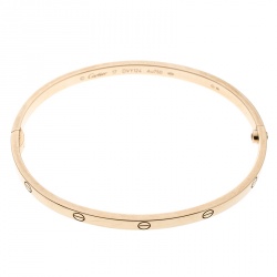 Pre Owned Cartier Love 18k Rose Gold SM Bracelet 17cm