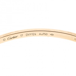 Pre Owned Cartier Love 18k Rose Gold SM Bracelet 17cm