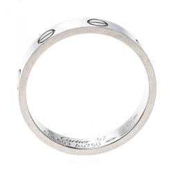 Pre Owned خاتم كارتييه ميني لوف ذهب أبيض عيار 18 مقاس 52