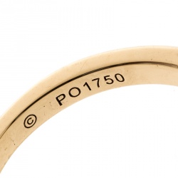 Pre Owned Cartier Tortue Mother-of-Pearl 18k Yellow Gold Ring Size 50