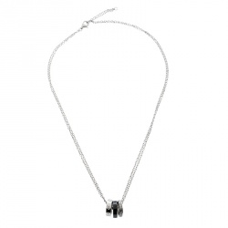 مملوكة مسبقًا قلادة كارتييه لوف سيراميك وألماس ذهب أبيض عيار 18