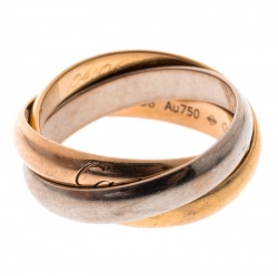 مملوكة مسبقًا خاتم كارتييه ترينتي دي كارتييه ذهب عيار 18 ثلاثي اللون مقاس 51