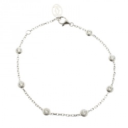 Pre Owned Cartier Diamants Legers de Cartier 7 Diamonds 18k White Gold Bracelet