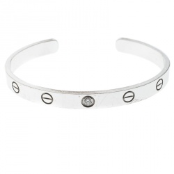 مملوكة مسبقًا أسورة كارتييه لوف 1 ألماس ذهب أبيض مفتوحة