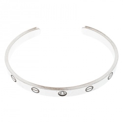 مملوكة مسبقًا أسورة كارتييه لوف 1 ألماس ذهب أبيض مفتوحة