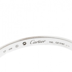 مملوكة مسبقًا أسورة كارتييه لوف 1 ألماس ذهب أبيض مفتوحة