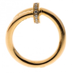 Pre Owned Cartier Juste Un Clou Diamond & 18k Rose Gold Ring 51