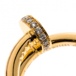 Pre Owned Cartier Juste Un Clou Diamond & 18k Rose Gold Ring 51