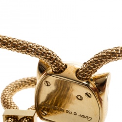 Pre Owned Cartier Panthere De Cartier Diamond Garnet & Onyx 18k Yellow Gold Bracelet