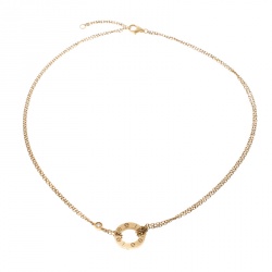 مملوكة مسبقًا قلادة كارتييه لاف سلسلة مزدوجة ذهب أصفر عيار 18 & ألماس