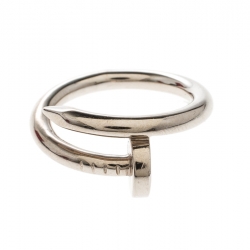 Pre Owned Cartier Juste Un Clou SM White Gold Ring Size 53