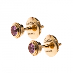 مملوكة مسبقًا Cartier Saphirs Legers Pink Gold And Pink Sapphires Earrings