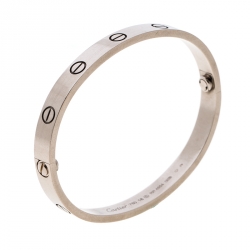 Pre Owned Cartier Love 18k White Gold Bracelet 16