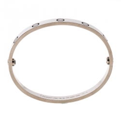 Pre Owned Cartier Love 18k White Gold Bracelet 16