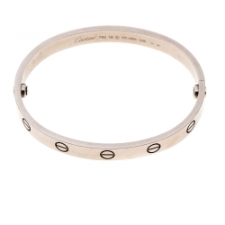 Pre Owned Cartier Love 18k White Gold Bracelet 16