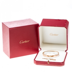 Pre Owned Cartier Love 18k Rose Gold Bracelet 19