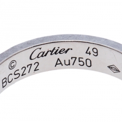 Pre Owned خاتم كارتييه ميني لوف ذهب أبيض عيار 18 مقاس 52