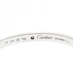 مملوكة مسبقًا سوار كارتييه لوف 1 ذهب أبيض عيار 18 وألماس 17