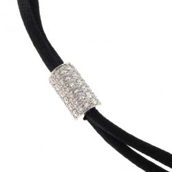 Pre Owned Cartier Panther Diamond and Onyx Pendant Necklace with Emerald Drop