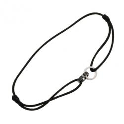 Pre Owned Cartier Love 18K White Gold Black Ceramic Diamond Bracelet