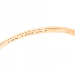 Pre Owned سوار كارتييه لاف SM ذهب وردي عيار 18 17 سم