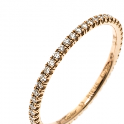 Pre Owned Cartier Étincelle de Cartier Diamond 18k Rose Gold Eternity Wedding Band Ring