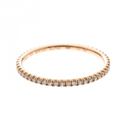 Pre Owned Cartier Étincelle de Cartier Diamond 18k Rose Gold Eternity Wedding Band Ring