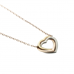 Pre Owned Cartier Trinity de Cartier Heart Three Tone 18k Gold Necklace