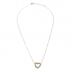 Pre Owned Cartier Trinity de Cartier Heart Three Tone 18k Gold Necklace