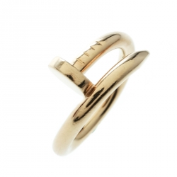 Pre Owned Cartier Juste Un Clou 18k Yellow Gold Ring Size 51