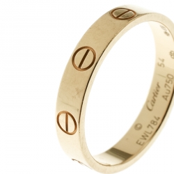 مملوكة مسبقًا خاتم كارتييه ميني لوف ذهب أبيض عيار 18 مقاس 52