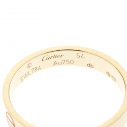 مملوكة مسبقًا خاتم كارتييه ميني لوف ذهب أبيض عيار 18 مقاس 52