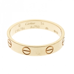 مملوكة مسبقًا خاتم كارتييه ميني لوف ذهب أبيض عيار 18 مقاس 52