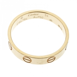 مملوكة مسبقًا خاتم كارتييه ميني لوف ذهب أبيض عيار 18 مقاس 52