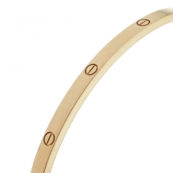 مملوكة مسبقًا Cartier Love 18k Yellow Gold SM Bracelet 19