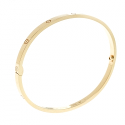 مملوكة مسبقًا Cartier Love 18k Yellow Gold SM Bracelet 19