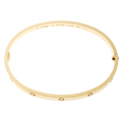 مملوكة مسبقًا Cartier Love 18k Yellow Gold SM Bracelet 19