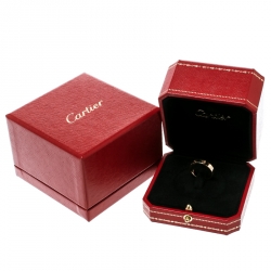 Pre Owned Cartier Love 18k Yellow Gold Mini Band Ring Size 52