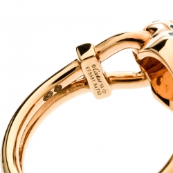 Pre Owned Cartier Panthere de Cartier Diamond Lacquer Garnet 18k Yellow Gold Ring Size 55