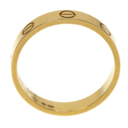 مملوكة مسبقًا خاتم كارتييه لوف ميني باند ذهب أصفر عيار 18 مقاس 52