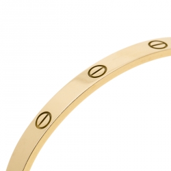 Pre Owned Cartier Love 18k Yellow Gold Bracelet 19