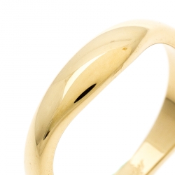 Pre Owned Cartier Love Me 18k Yellow Gold Band Ring Size 54
