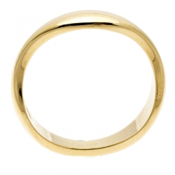 Pre Owned Cartier Love Me 18k Yellow Gold Band Ring Size 54