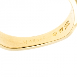 Pre Owned Cartier Love Me 18k Yellow Gold Band Ring Size 54