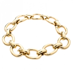 Cartier 18k Yellow Gold Oval Link Chunky Bracelet