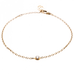 Pre Owned Cartier Diamants Legers de Cartier Diamond 18k Rose Gold Bracelet SM