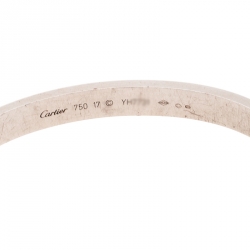 مملوكة مسبقًا Cartier Love 18k White Gold Bracelet 17